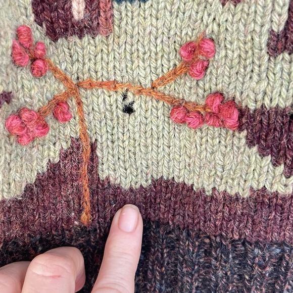 Vintage 1988 Susan Bristol Woodland Deer Wool sweater size 36 grandma core - Picture 8 of 13